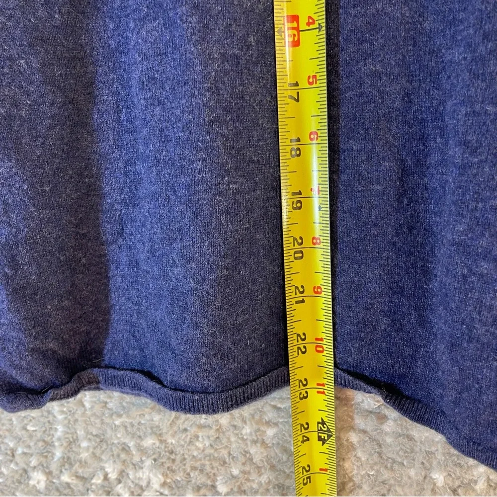 VINEYARD VINES WOMEN XXS BLUE WOOL CASHMERE BLEND KNIT PULLOVER TUNIC SWEATER - Picture 4 of 8